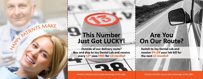 Tri-fold promo for Joy Dental-inside